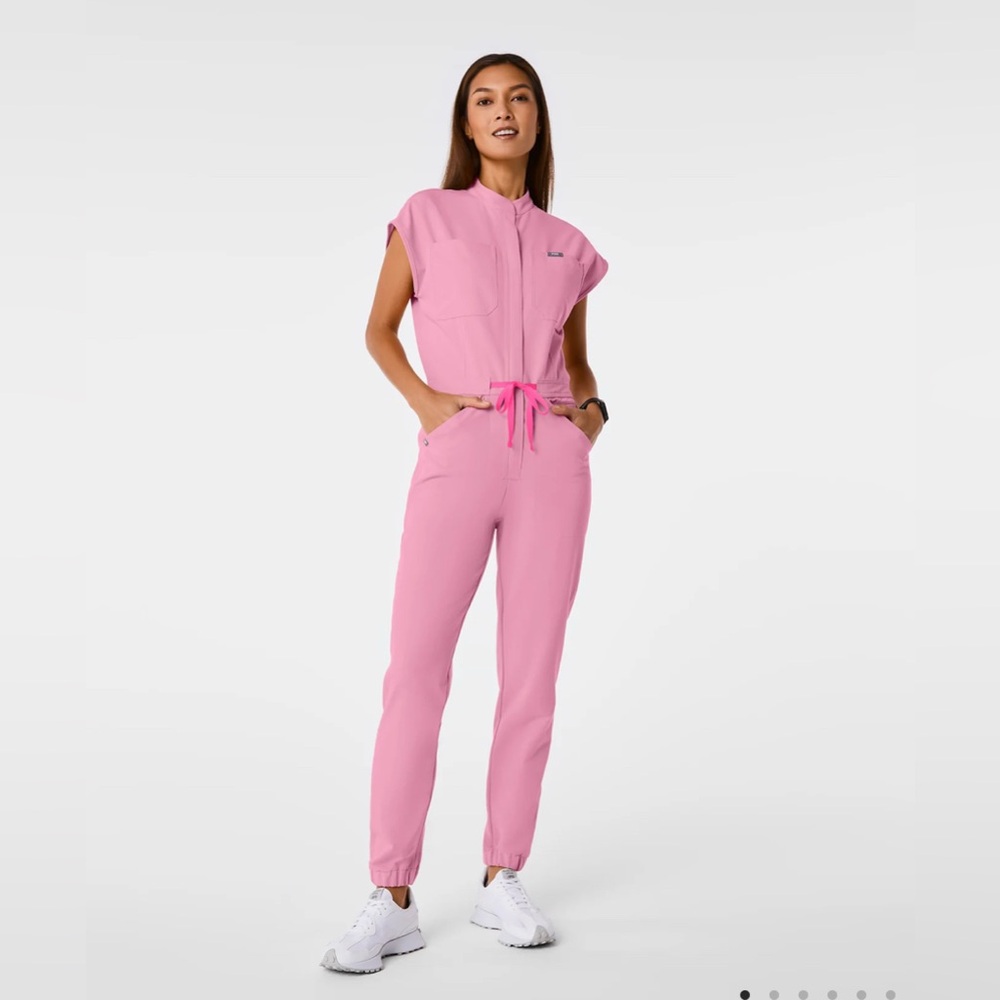 Figs Jumpsuit chalk pink color